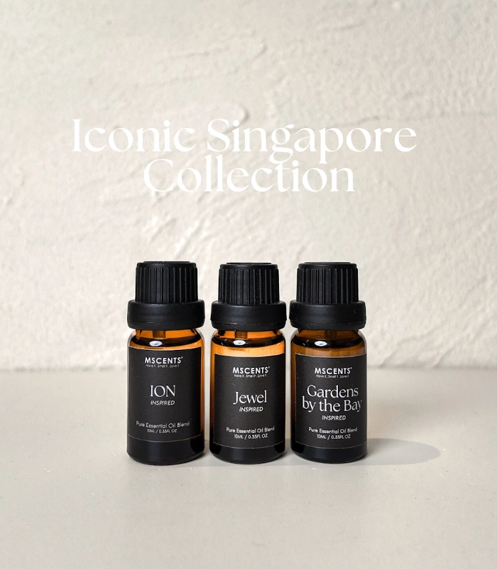 MScents Iconic Singapore Collection Pure Essential Oil Bottles With Title