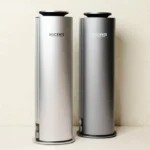 MScents Matte Silver & Matte Black Column Home & Office Nebuliser Full View