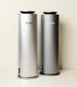 MScents Matte Silver & Matte Black Column Home & Office Nebuliser Full View