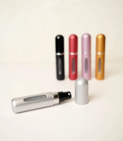 Matte Silver MScents Travel Perfume Atomiser Opened