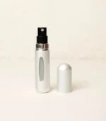 Matte Silver MScents Travel Perfume Atomiser Opened Front Shot