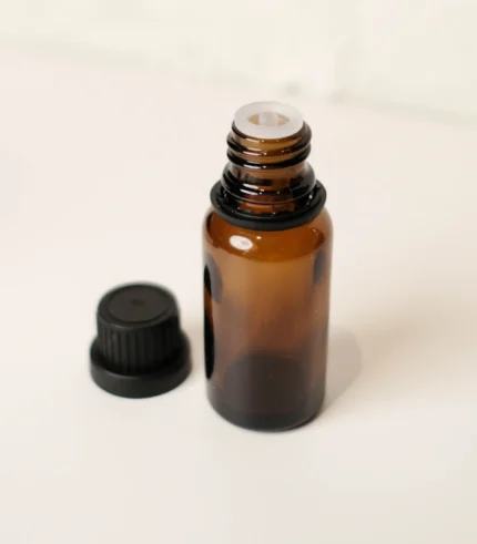Medium MScents Amber Bottle With Cap Top Shot