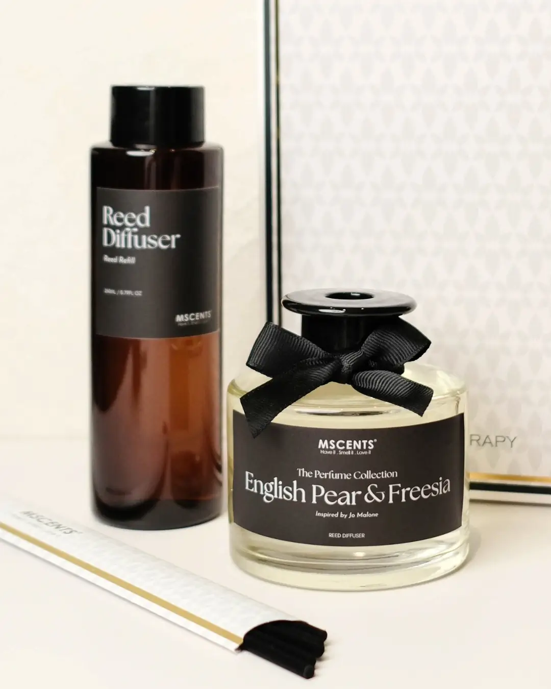 MScents English Pear & Freesia reed diffuser and refill