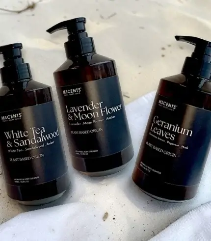 3 Bottles of MScents Shower Gel in different scents