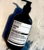 MScents Aromatique Hand Wash Geranium Leaves Scent Tilted Bottle